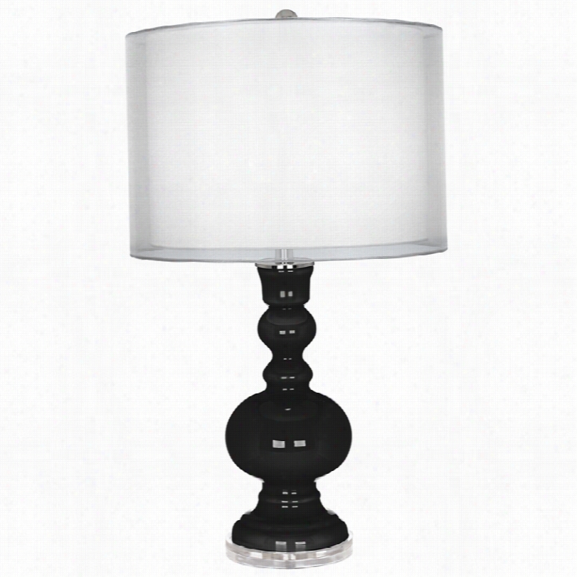 Contemporary Trricorn Back Sheer Doublee Shade 30-inch-h Table Lamp