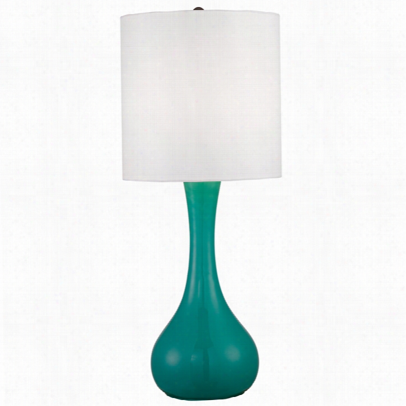 Contemporry Turquoise 26 3/4-inch-h Color Plus Kiss Table Lamp