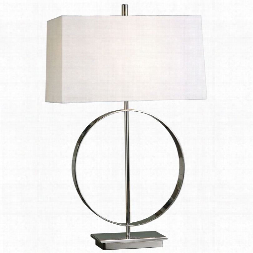 Contemporary Uttermost Addison Polished Nickel Table Lamp