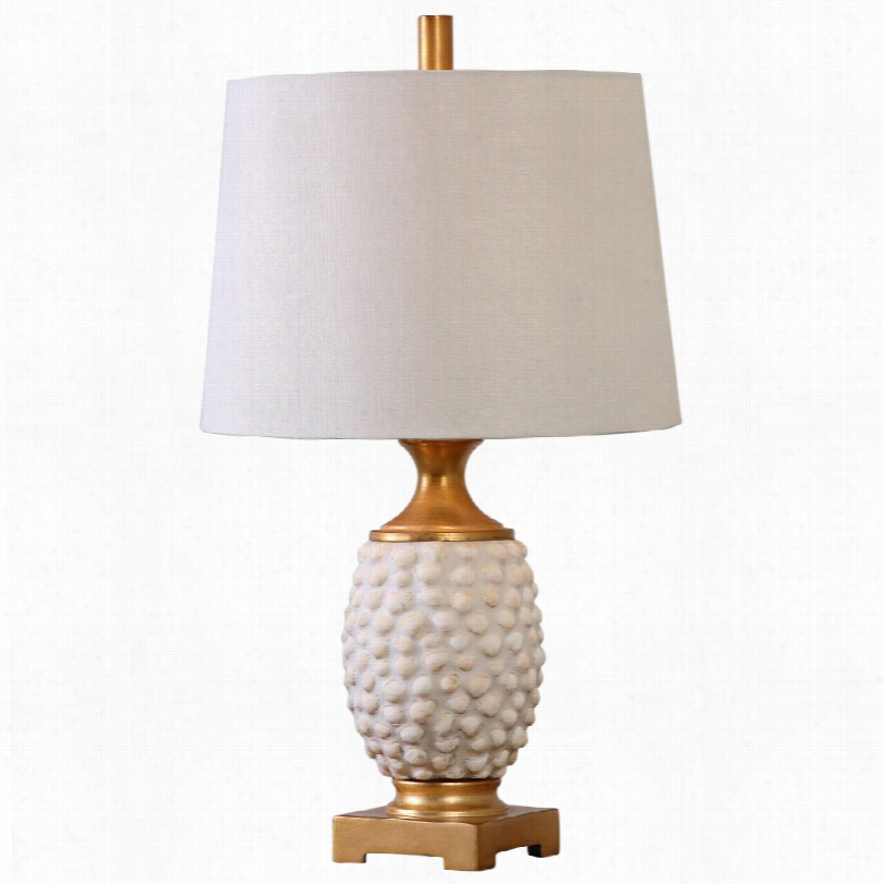 Contemporary Uttermost Lazio Real Ivory Shell Inlays Table Lamp