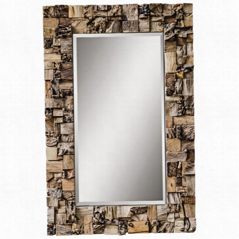 Contemporary Uttermost Thatcher Rectangular Wall Mirror-26x40