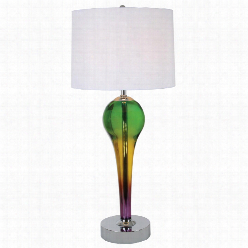 Contemporary Van Teal Evolution Gradated Gold Green 36-inch-htable Lamp