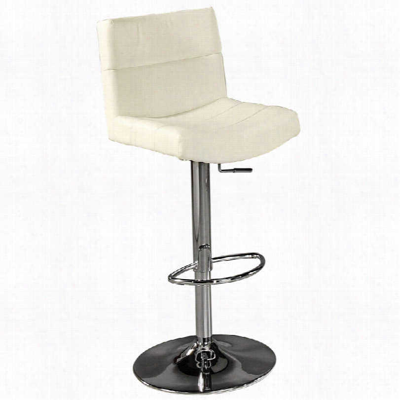 Contemporary Versailles Ivory 17 11/2-inch-w Hydraulic Adjustable Barstool