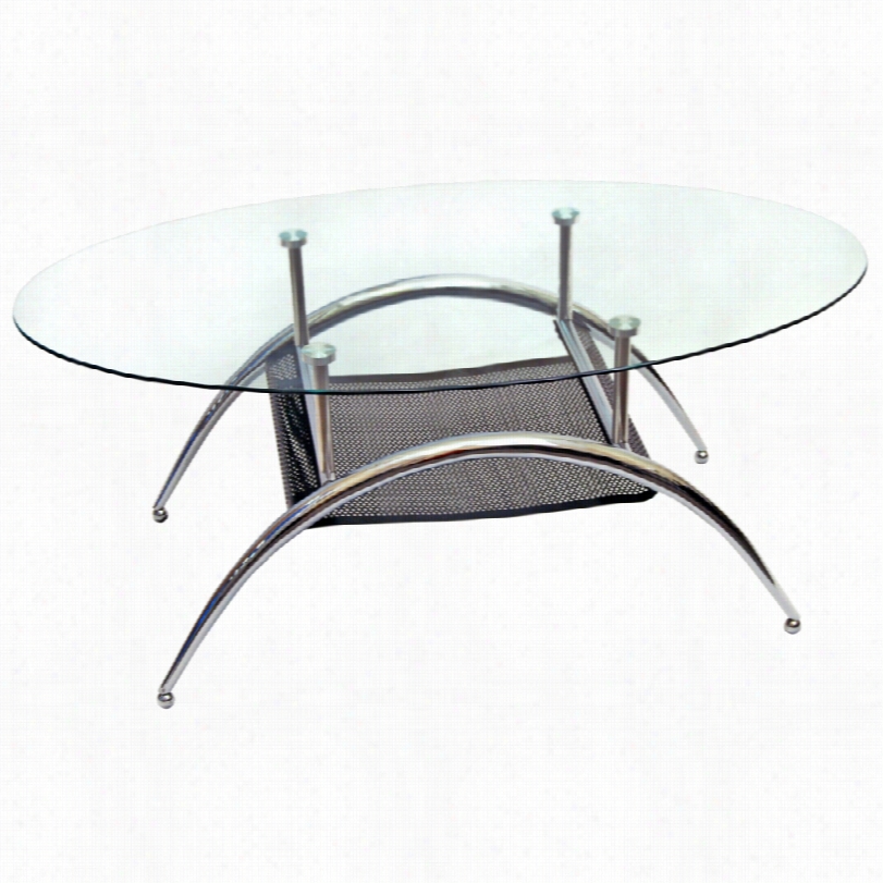 Contemporary Vestige Black Mesh Coffee Table