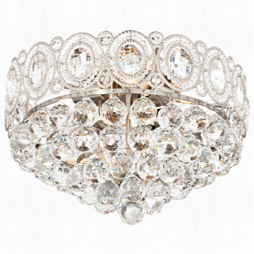 Contemporary Vienna Moira 16-inch-w Clear  Crystal Ceiling Light