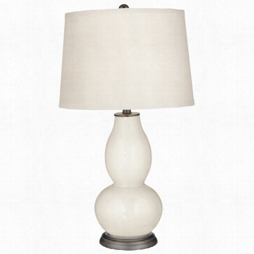 Contemporary West Highland White Double Gourd  29 1/2-inch-h Table Lamp