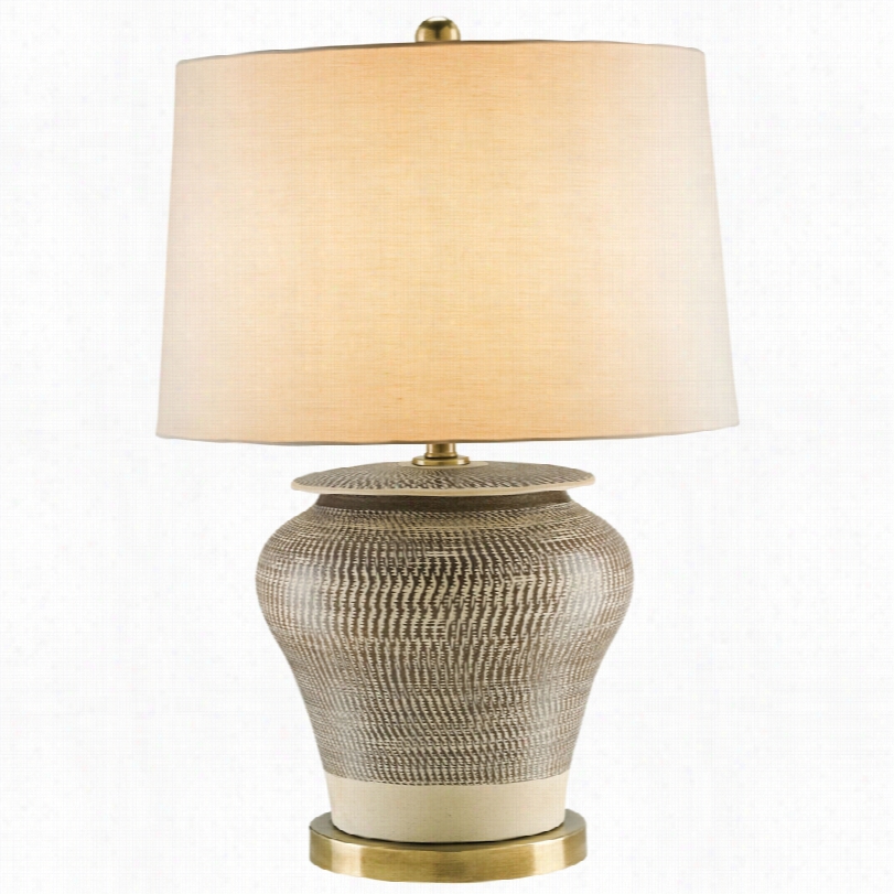 Contemorary Winkwoeth Cream And Brown Currey And Company Table Lamp