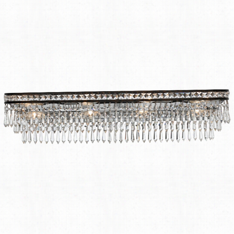 Traditional Crystorama Mercer Ronze 8 Light 32-inch-w Vanity Light