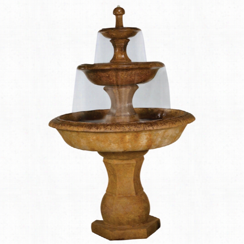 Traditional Henri Stuudio  Grande Barringtoj Outdoor Three -tier Fountain