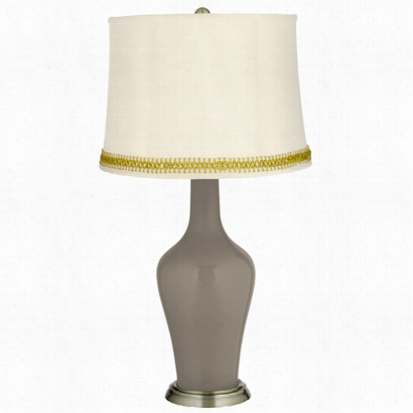 Transitional Backdrop And Open Weave Trim 32 1/4-inch-h Anya  Table Lamp