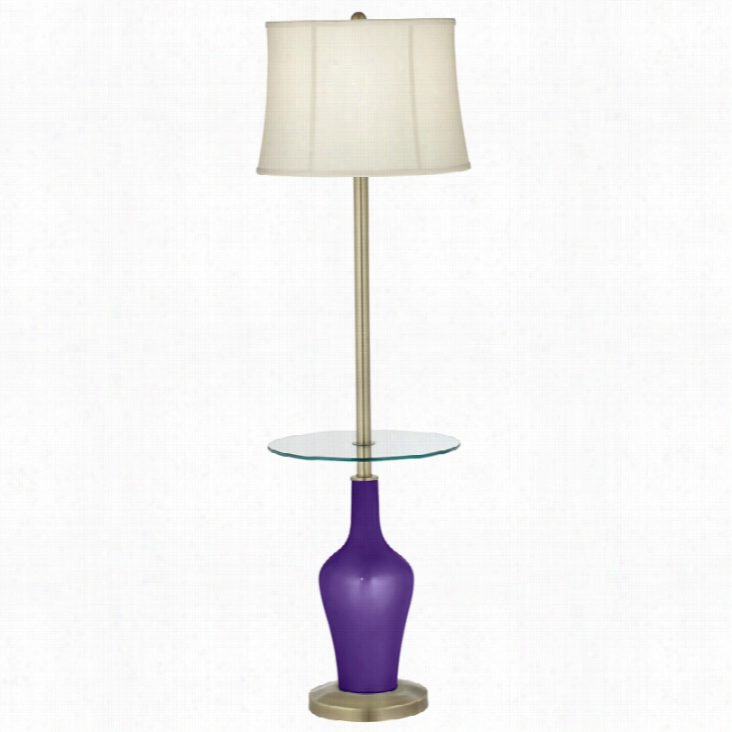 Transitional Color Plus㐞 Imperial Metallic Tray Table Floor Lamp