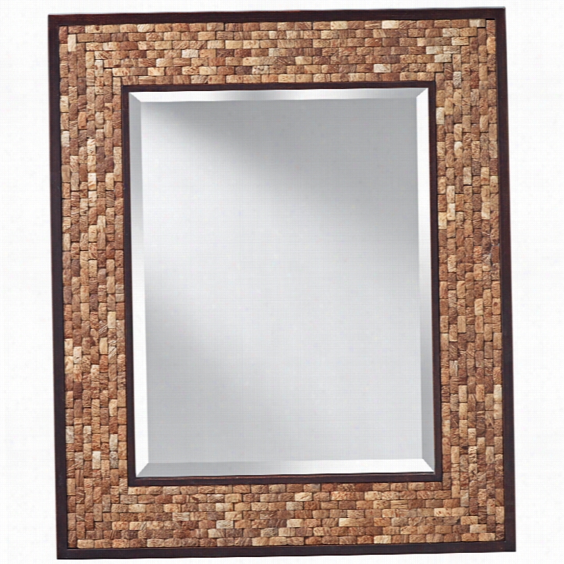 Transitional Feiss Oliver Natural With Coconut And Kona Wall Mirror