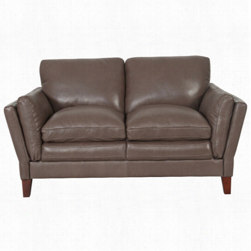 Transitional Majjestic Porcini Laether69-inch-w Loveseat