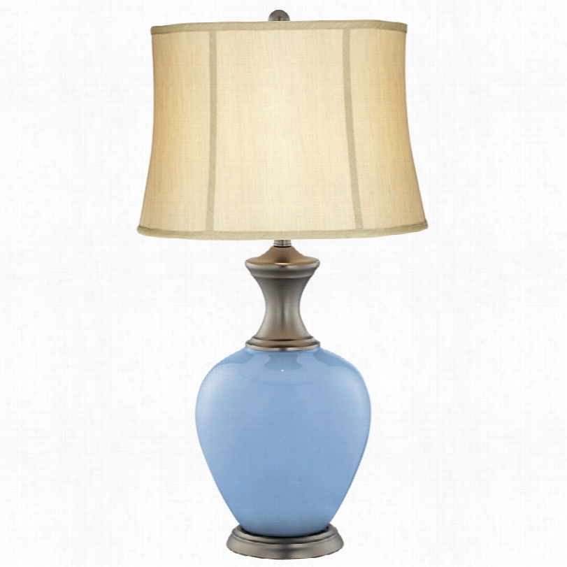 Transitional Placid Blue Alison Glass 31 1/2-inch-h Table Lamp