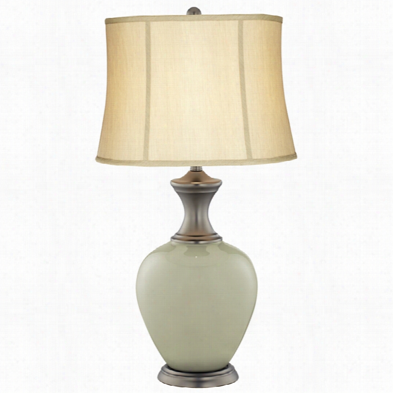 Transitional Svelte Sage Lis On Glass 31 1/2-inch-h Table Lamp