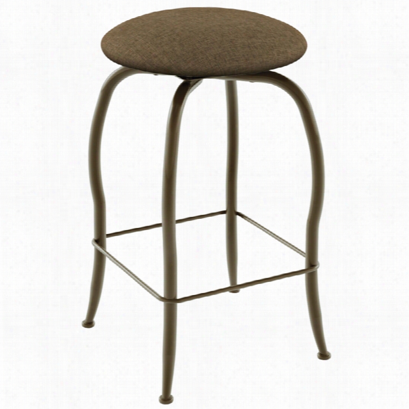 Contemporary Amisco Ginny Antique Brass Glod Counter Stool