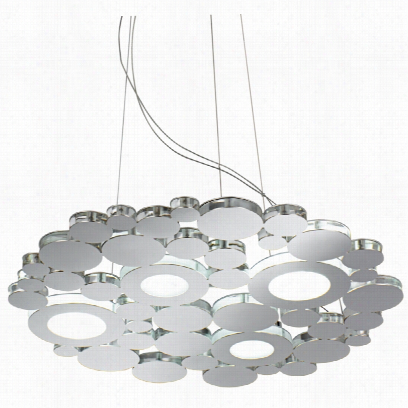 Contemporary Arlee I Stainless Steel 23 1/2-inch-w Led Pendant Light
