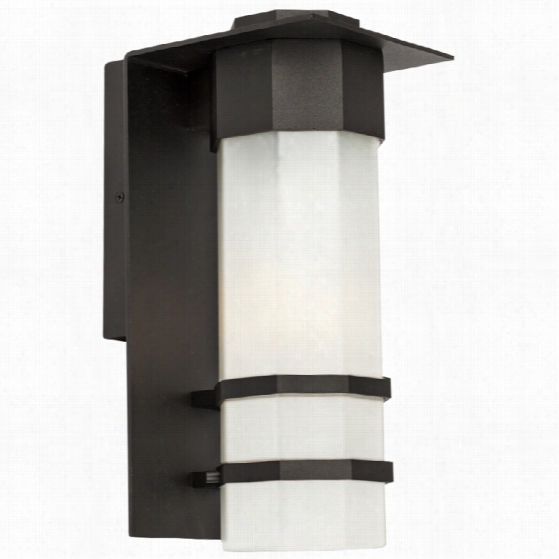 Contempoary Artcraft Edford15&qut;"h Black Led Ooutdoor Wall Light