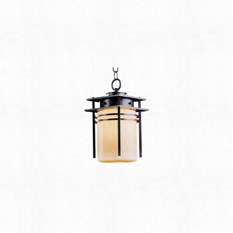 Contemporary Banded 13 1/2-inch-h  Hubbardton Forge Outdoor Hhanging Light