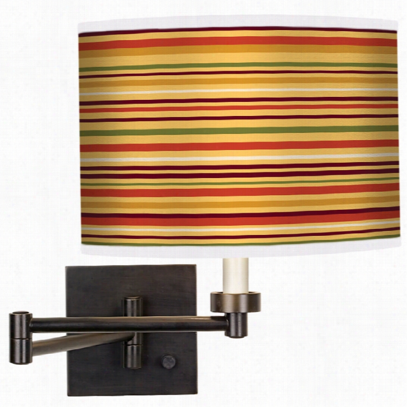 Contemporary Bronzw Iwth Stacy Garcia Harvest Stripe Sha De Wall Light