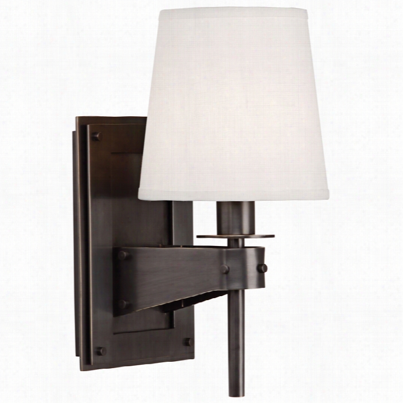 Contempoary Caspian Patina Broon Ze Plug-in Robert Abbey Wall Lamp