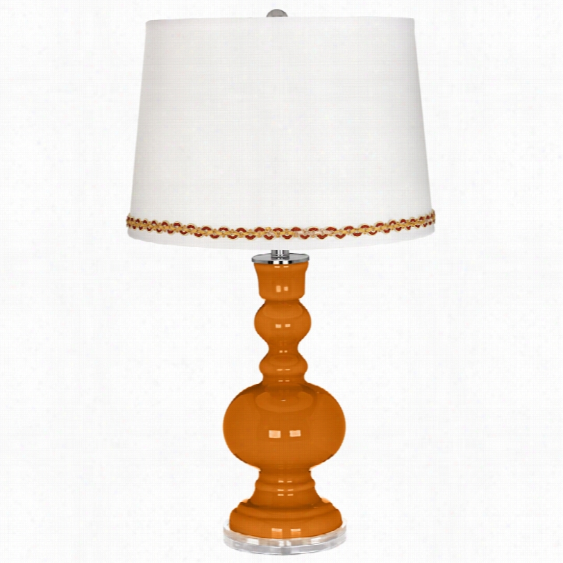 Contemporary Cinnamon Spice Apothecary Table Lamp With Serpentine Trim