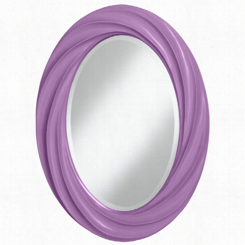 Contemporary Color Plus African Violet Twist Oval Wall Mirror-22x30