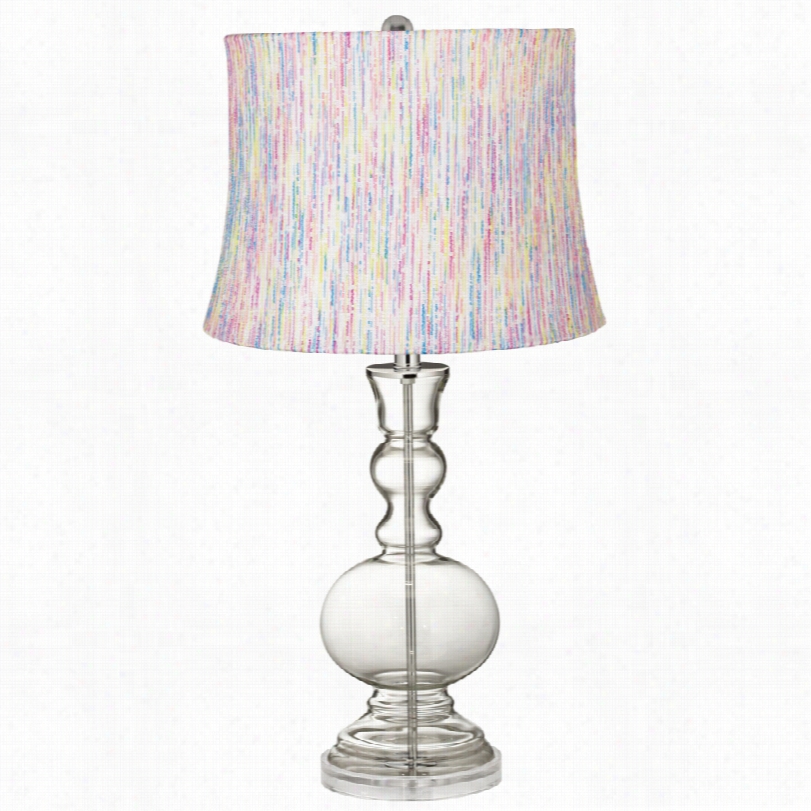 Contempoarry Color Plus Candy-stripe Clear Fillable Apothecary Table Lamp