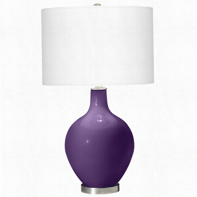 Contemporary Color Plus Contmporary Acai Purple Crystal Gla$s Table Lamp