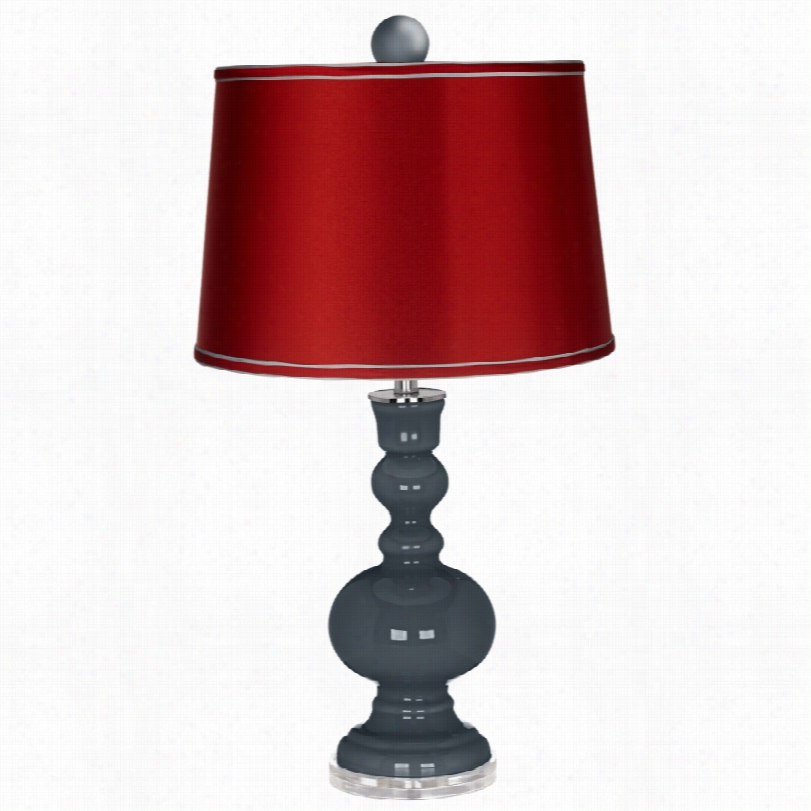 Contemporary Color Lus Satin Red Shade 32-inch-h Apothecary Table Lamp