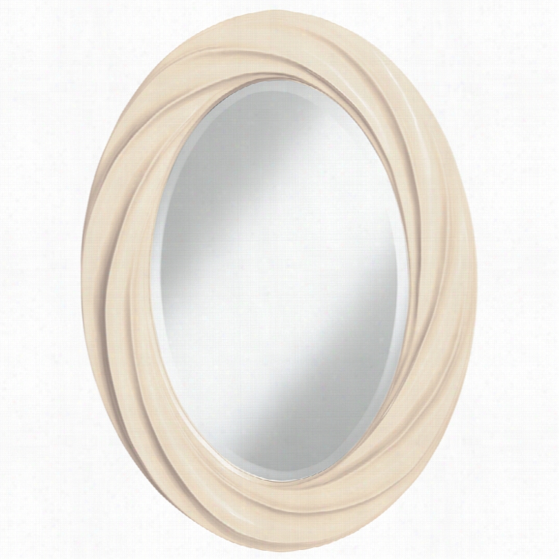 Contemporary Color Plus Steamed Mil Twist Oval Wall Mirror-22x30