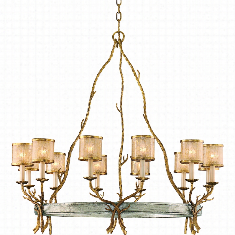 Contemporary Corbett Parc Royale 41-ich-w Gold Ice 12-light Chandelier