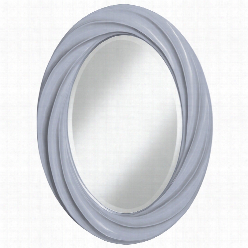 Contemporary Cosmos Blleu Oval Twist Wll Mirrror-22x30