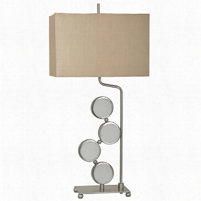 Comtemporary Crestview Collec Tion Orion Brushed Inckel Metal Table Lamp