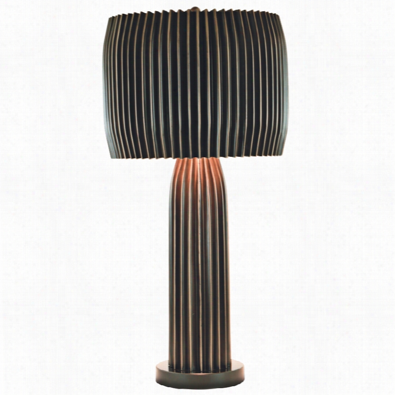 Contempoary Crimp Bronze Contemporar Ymetal33-inch-h Table Lamp