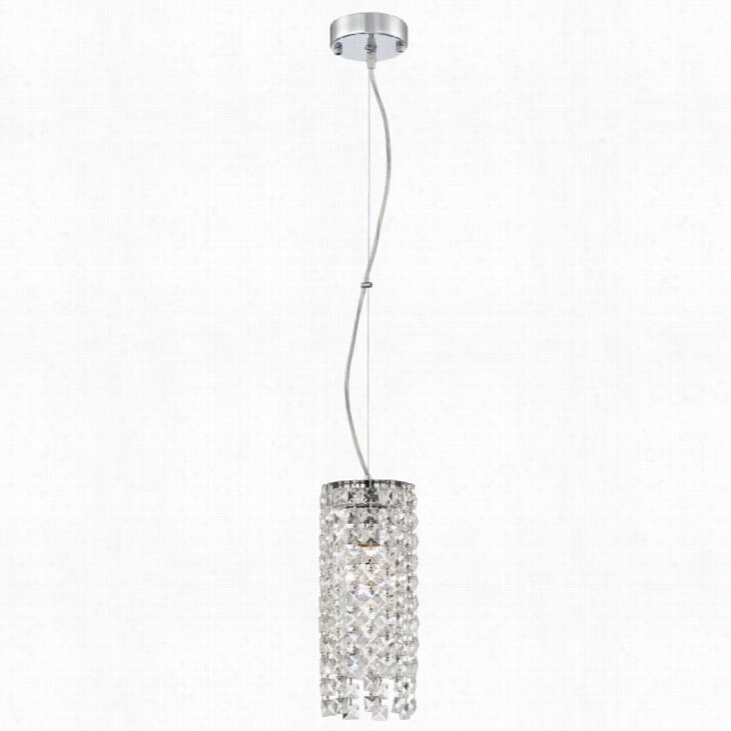 Contemporary Crystal Cascade 5 1/4-inch-w Minip Endant Light