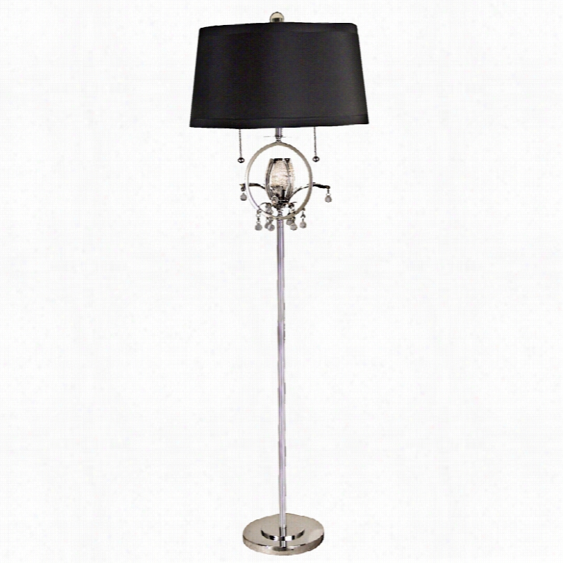 Contemporary Vale Tiffany Sullivan Chrome 61-inch-h Pull Chain Fooor Lamp