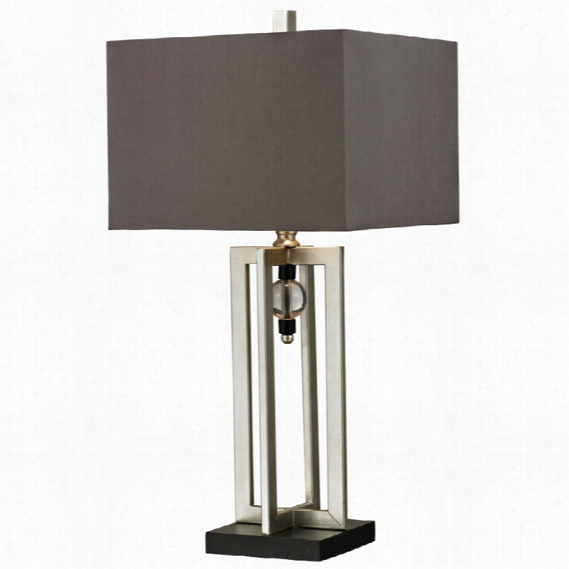Contemporary Dimond Silver With Cystal Acecnt 30-inch-h Table Lamp
