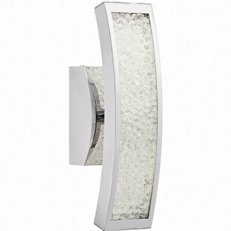 Cont Emporary Elan Curshed Ice Led Crystal Gem Wall Sconce