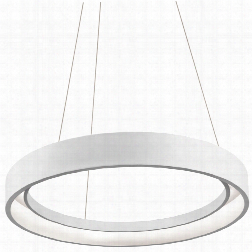 Contemporary Elan Fornello Dimmable Led White 23 1/2-inch-w Pendant Light