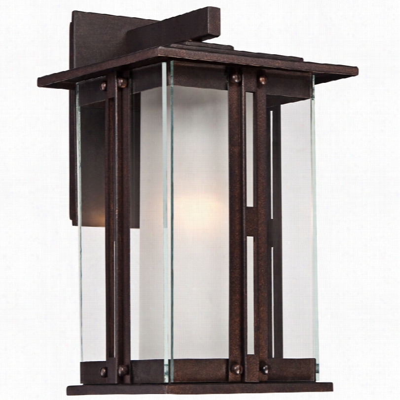 Contemporary Fallbrook Collecfion Bronze 13-inch-h Outdoor Awll Light