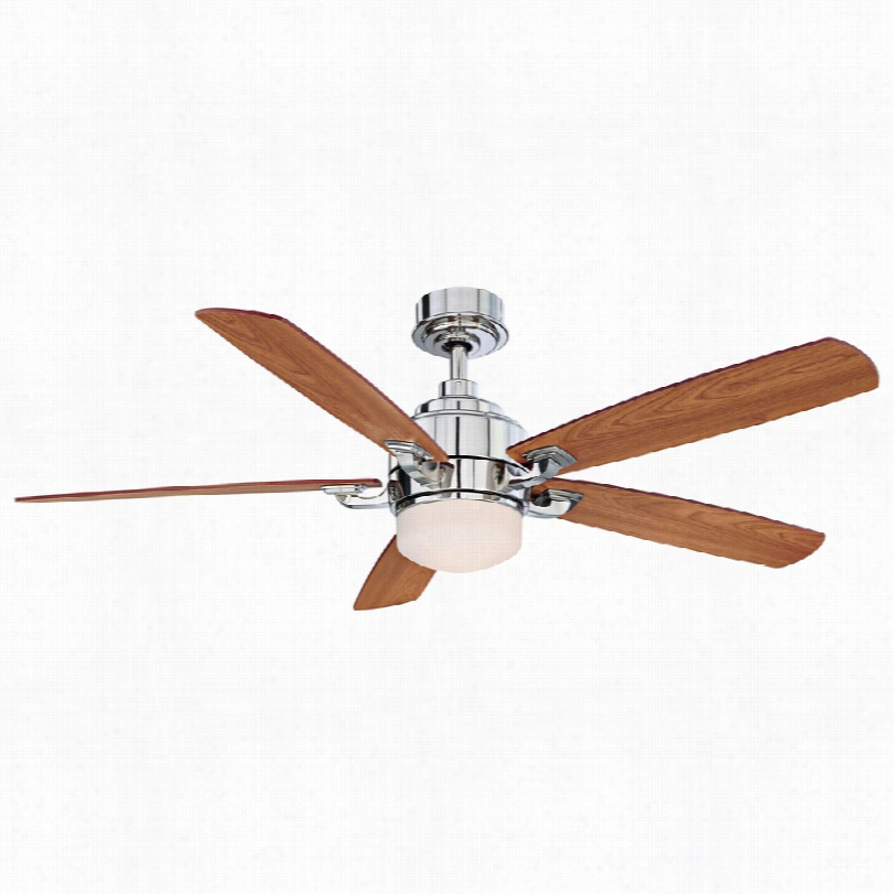 Contemporary Fanimation  Benito Ceiling Fan - 52"" Polished Nickel