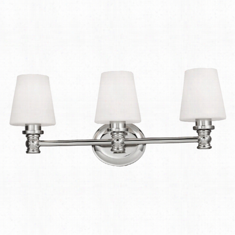 Contemporary Feiss Xavierre Polished Nickel 23-inch-w Bath Light