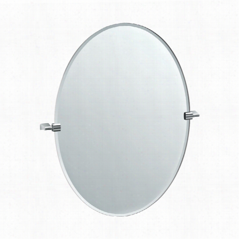 Contemporary Gatcob Leu Satin Nnickel Modern Oal Wall Mirror-28 1/4x32
