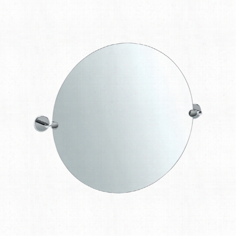 Contemporary Gatco Hotel  Vogu E Chrome Mode Rn Rounr Wll Mirror-30x25