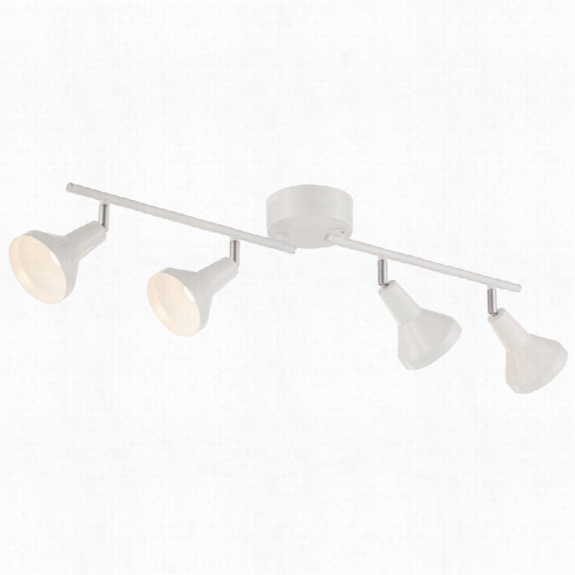 Contemporary Geary M Atet Wbite Pro Track 4-light Led Track Fixture