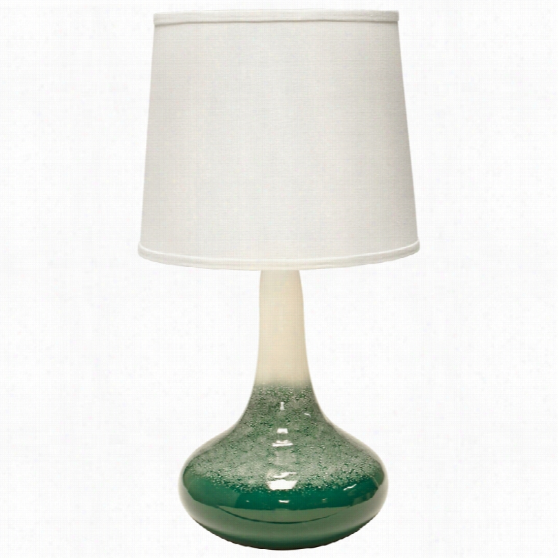 Contsmporary Gene Ceramic Ombre Eemerald Haegdr Potteries Table Lamp