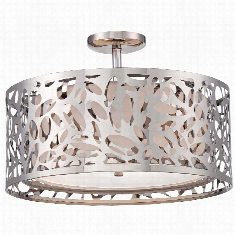 Contemporary George Kovacs Layover Modern Chrome With Whie Ceiling Light