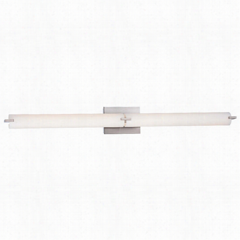 Contemporary George Kovacs Recent Nickel Led 39 1/2-inch-w Bbathroom Light