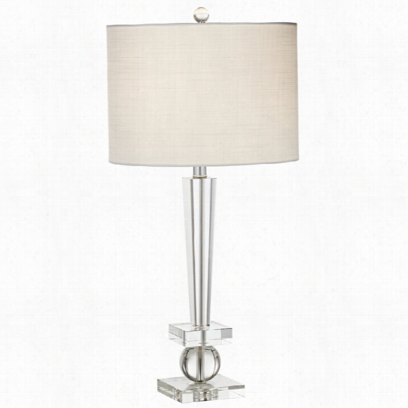 Contemporary Glorua Clear Crystal Glass 28 1/4-inch-h Table Lamp